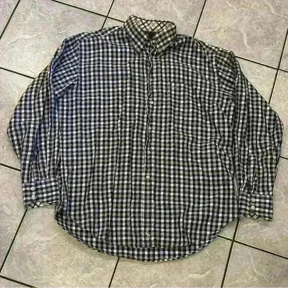 Taylor Byrd Purple Plaid Button Down Shirt Size Large - Picture 1 of 5